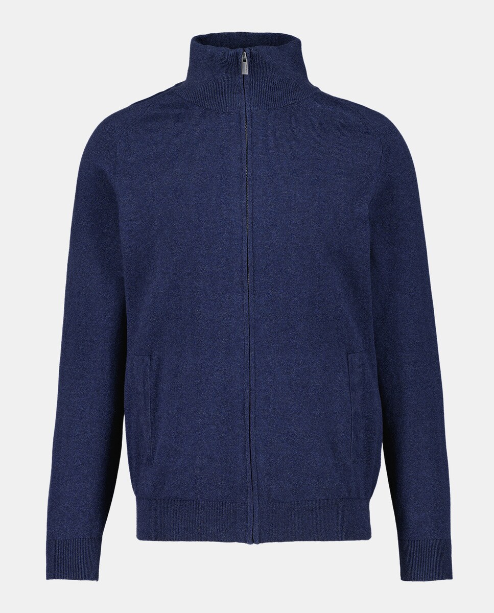 Cardigan zippé uni cachemire