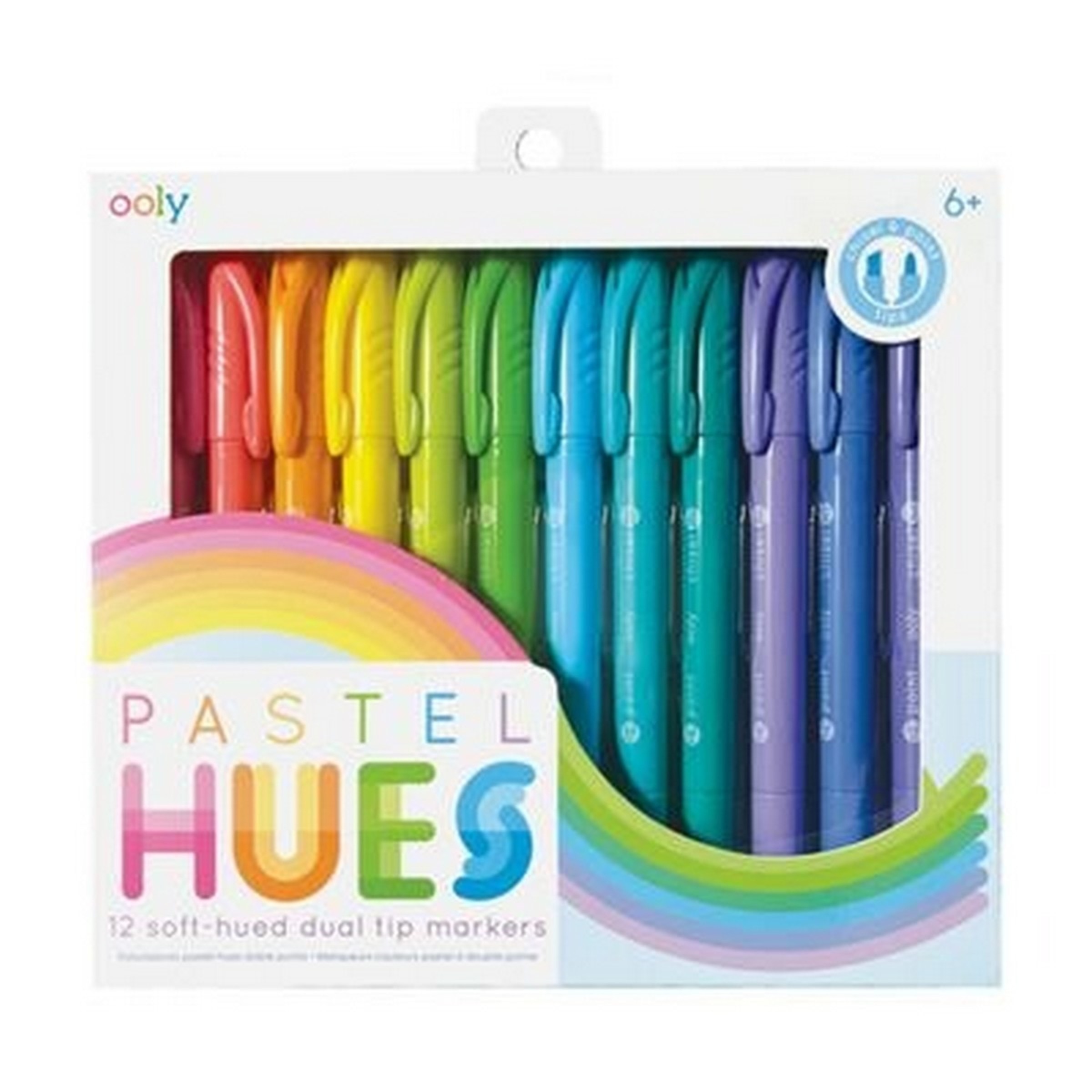 Imagem 0 de Caneta de Feltro Ooly com Ponta Dupla Pastel Hues - 12 Unidades