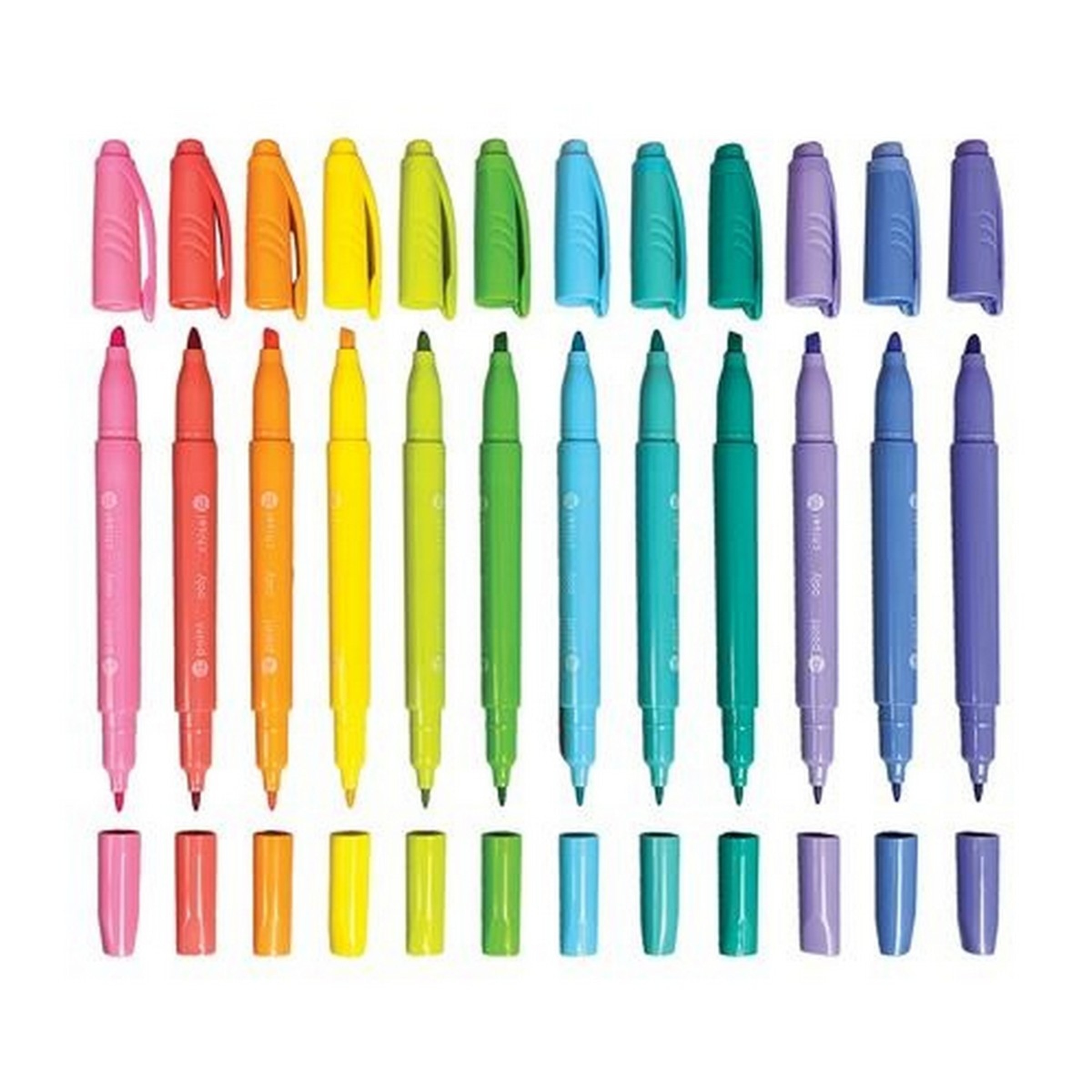 Caneta de Feltro Ooly com Ponta Dupla Pastel Hues - 12 Unidades 2