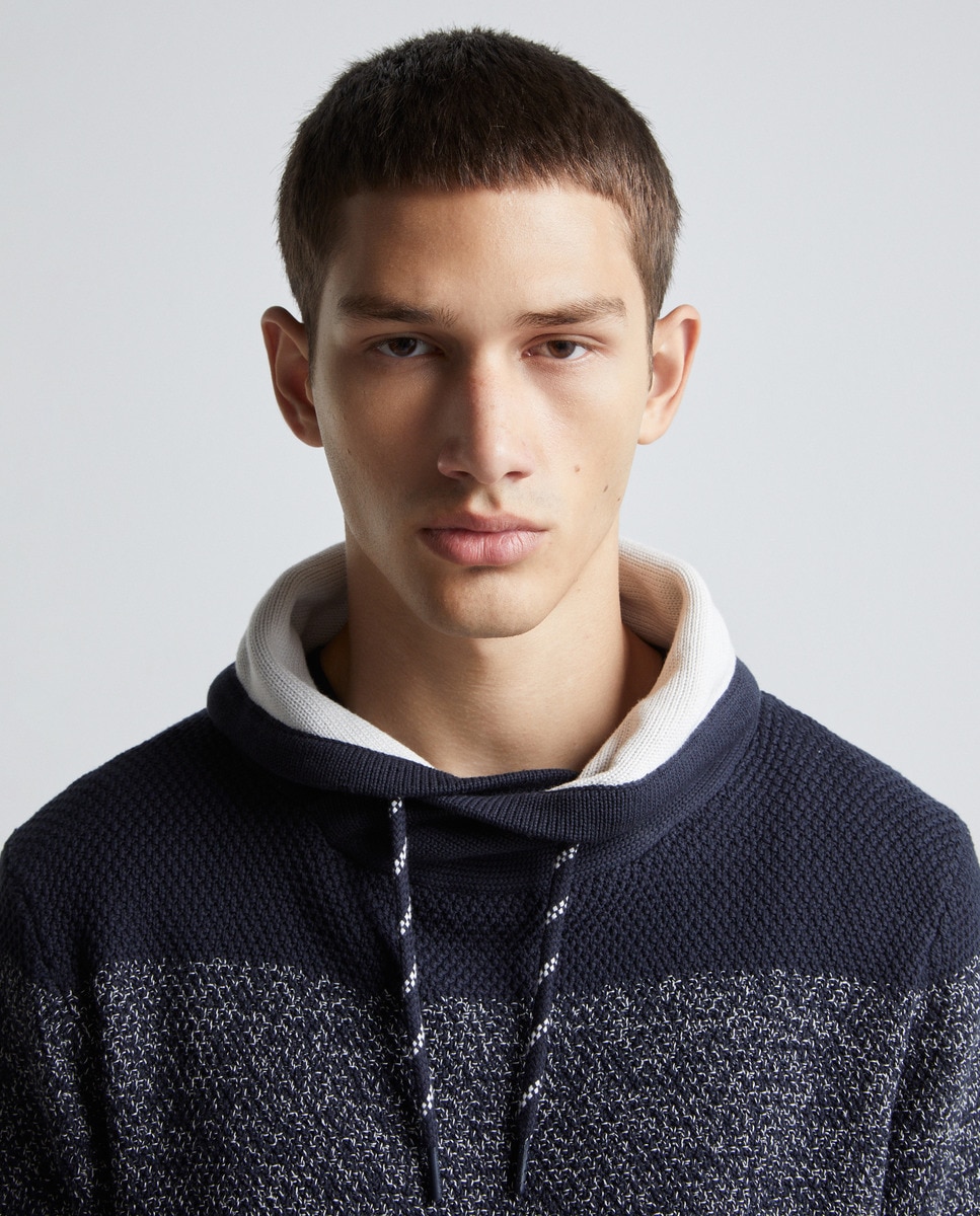 Pull col châle dégradé structure