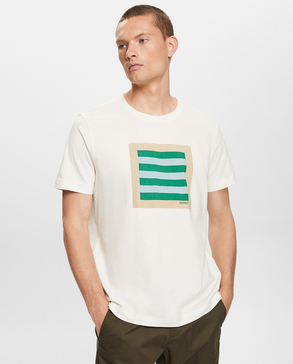 Tshirt regular fit carré imprimé