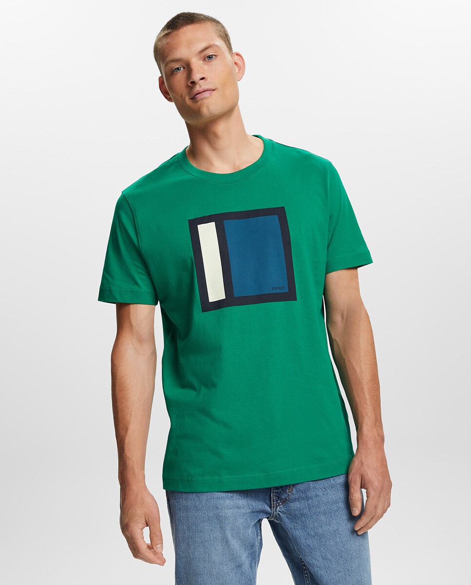 Tshirt regular fit carré imprimé