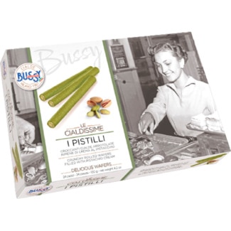 Wafer para Gelado Rolos de Pistacho 10 unidades embalagem 120 g - Bussy