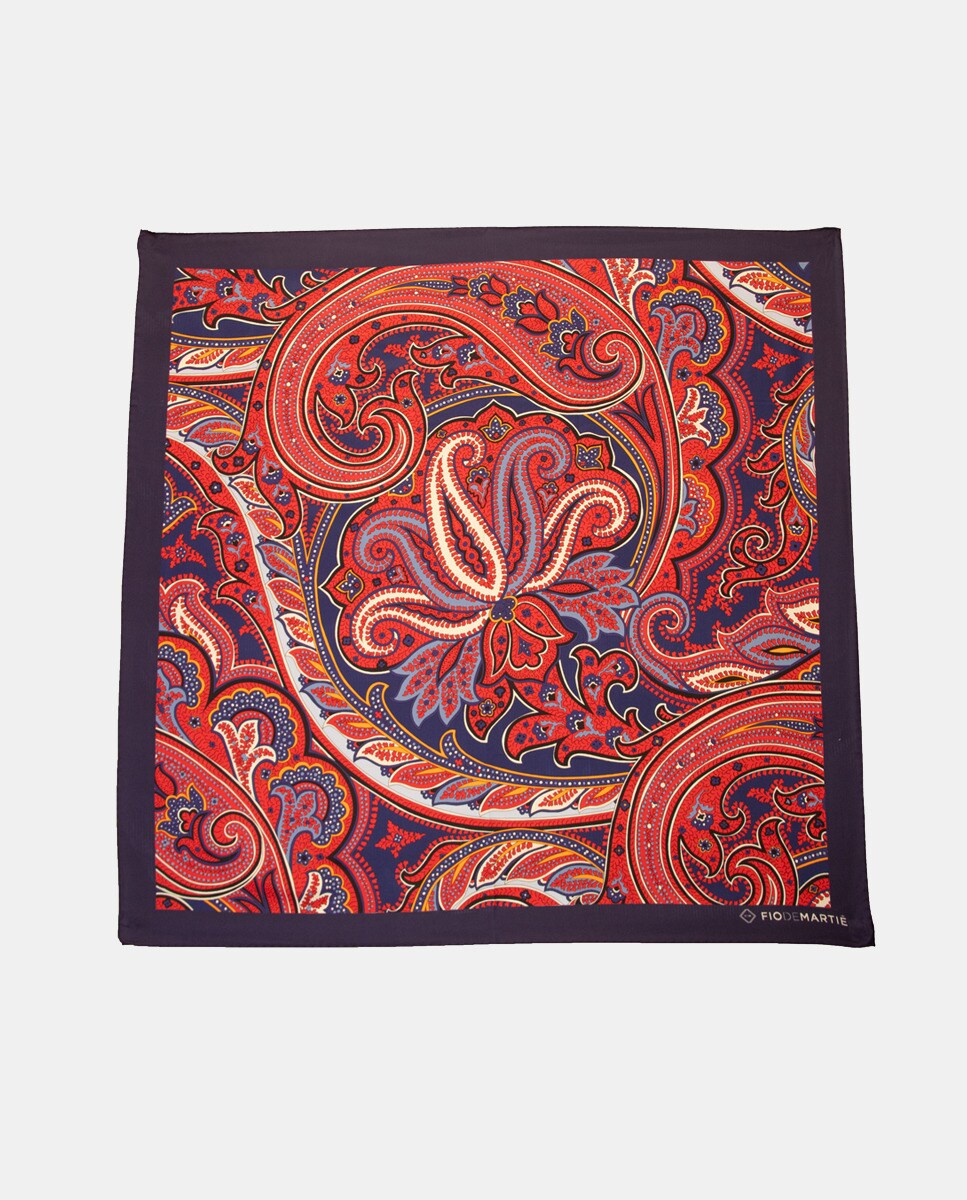 Foulard en soie paisley et