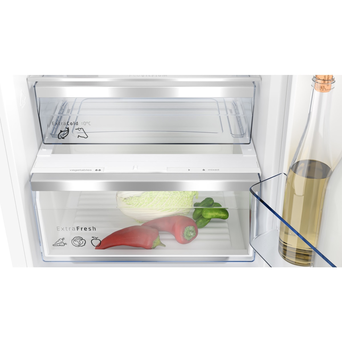 Balay Frigorifero Combi Integrabile 3KIE711S, 267L, Porta Scorrevole, Cassetto Fresh E Big Box, Tecnologia EcoAirFlow, 177x54x55 Cm