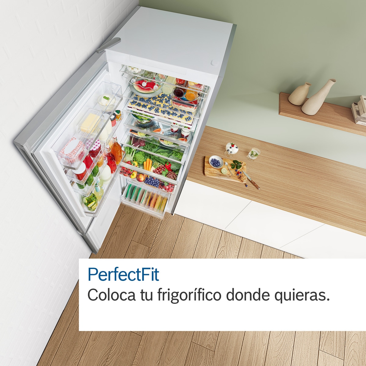 Frigorífico combi Bosch VitaFresh Serie 4, Master Chef - KGN49XWDP Blanco-9