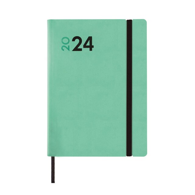 Imagen 0 de Agenda encuadernada año 2024 Dynamic Mara Y4 - 120x170 semana vista vertical Finocam turquesa catalán multilingüe