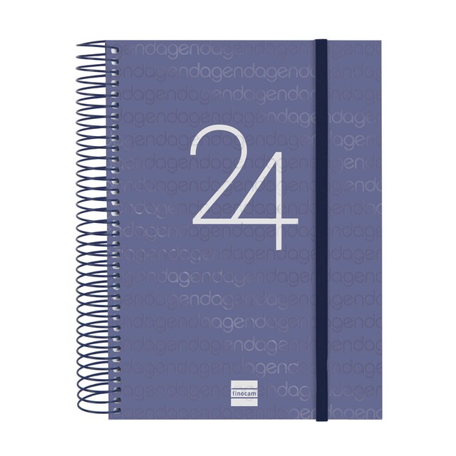 Imagen 0 de Agenda año 2024 Espiral Year E10 - 155x212 1 día página Finocam azul