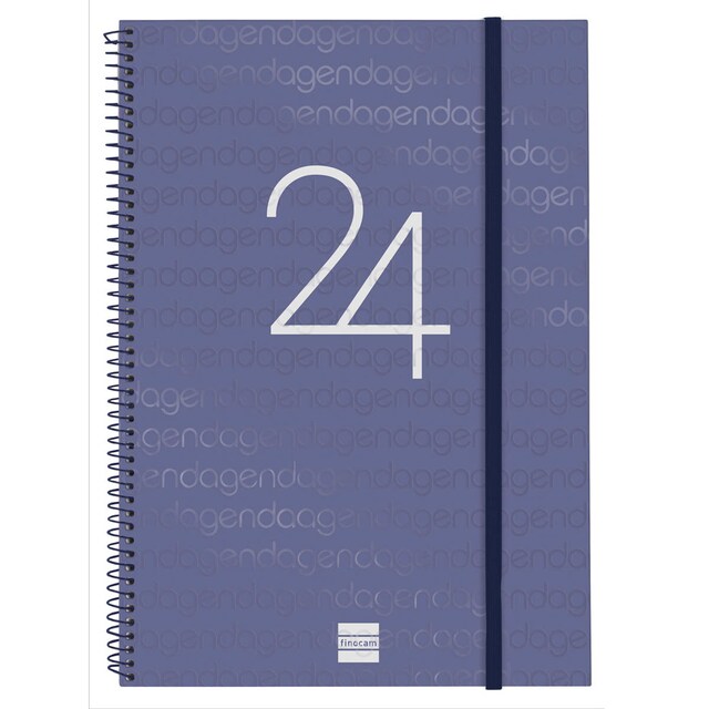 Imagen 0 de Agenda año 2024 Espiral Year E40 - 210x297 semana vista horizontal Finocam azul