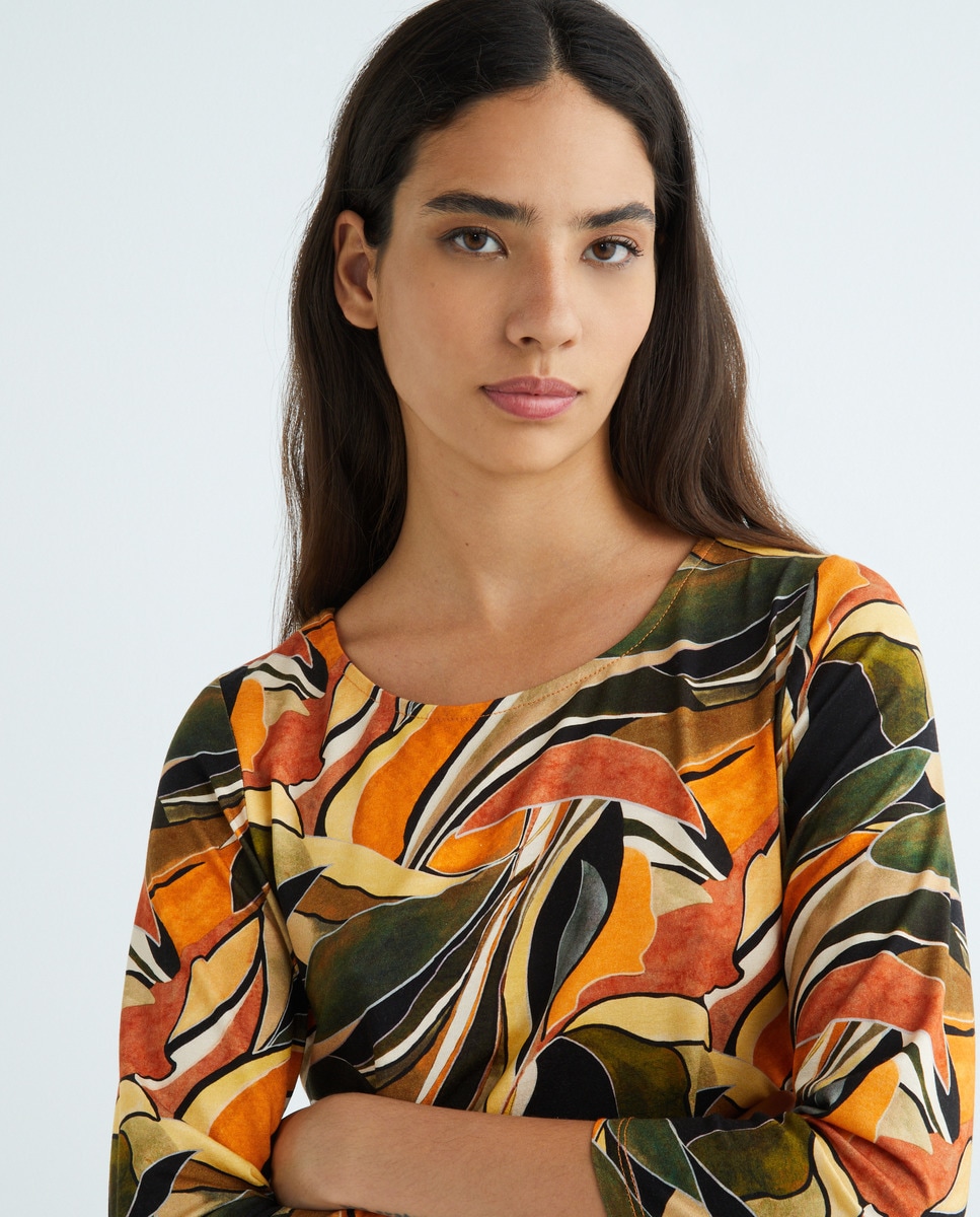 Tshirt imprimé manches 3/4