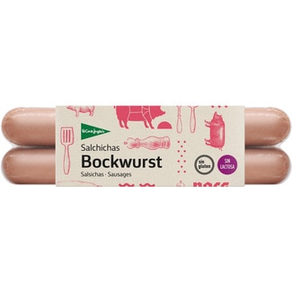 salchichas Bockwurst cocidas de cerdo y pollo sabor ahumado pack 2 x 150 g envase 300 g sin gluten sin lactosa - El Corte Ingles