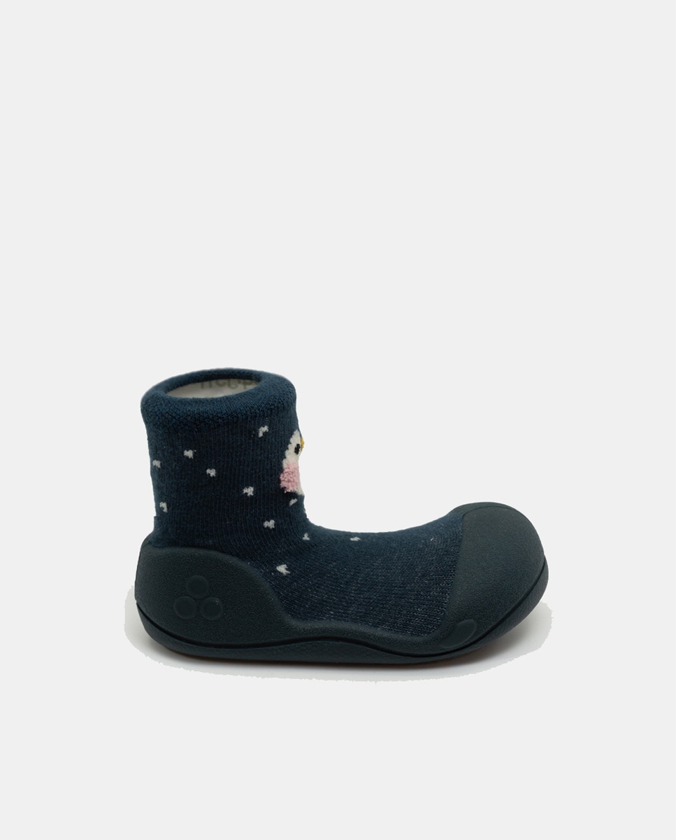 Chaussons fermés à motif pingouin