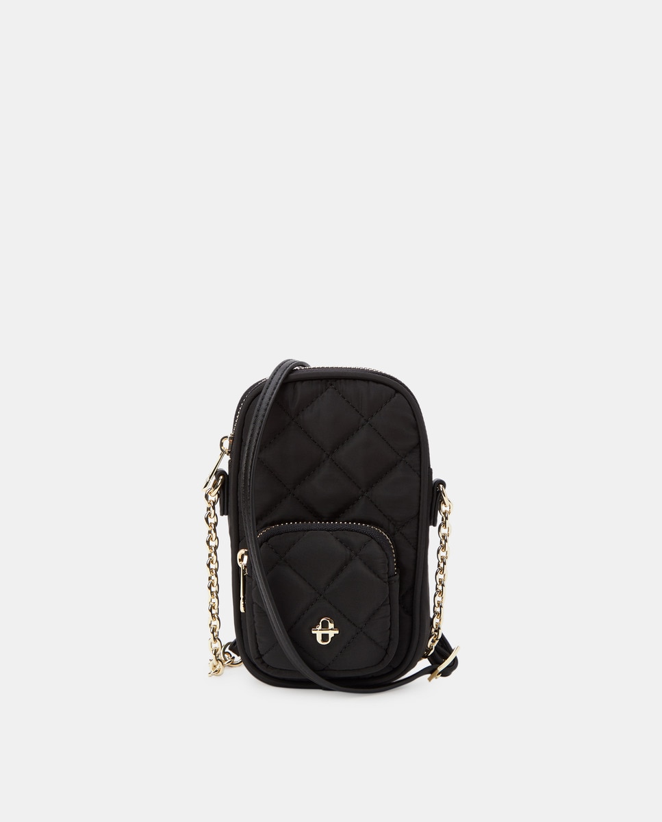 Portetéléphone matelassé avec logo en métal