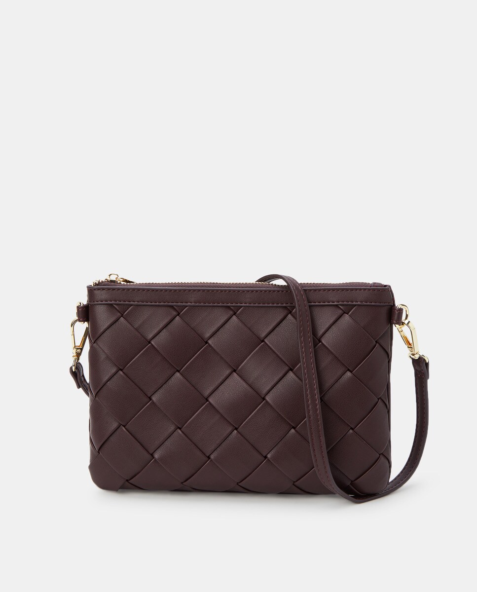 Sac pouch avec applique de la marque