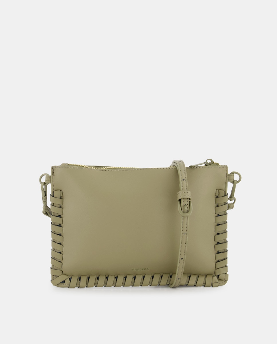 Sac à bandoulière moyen à bords tressés