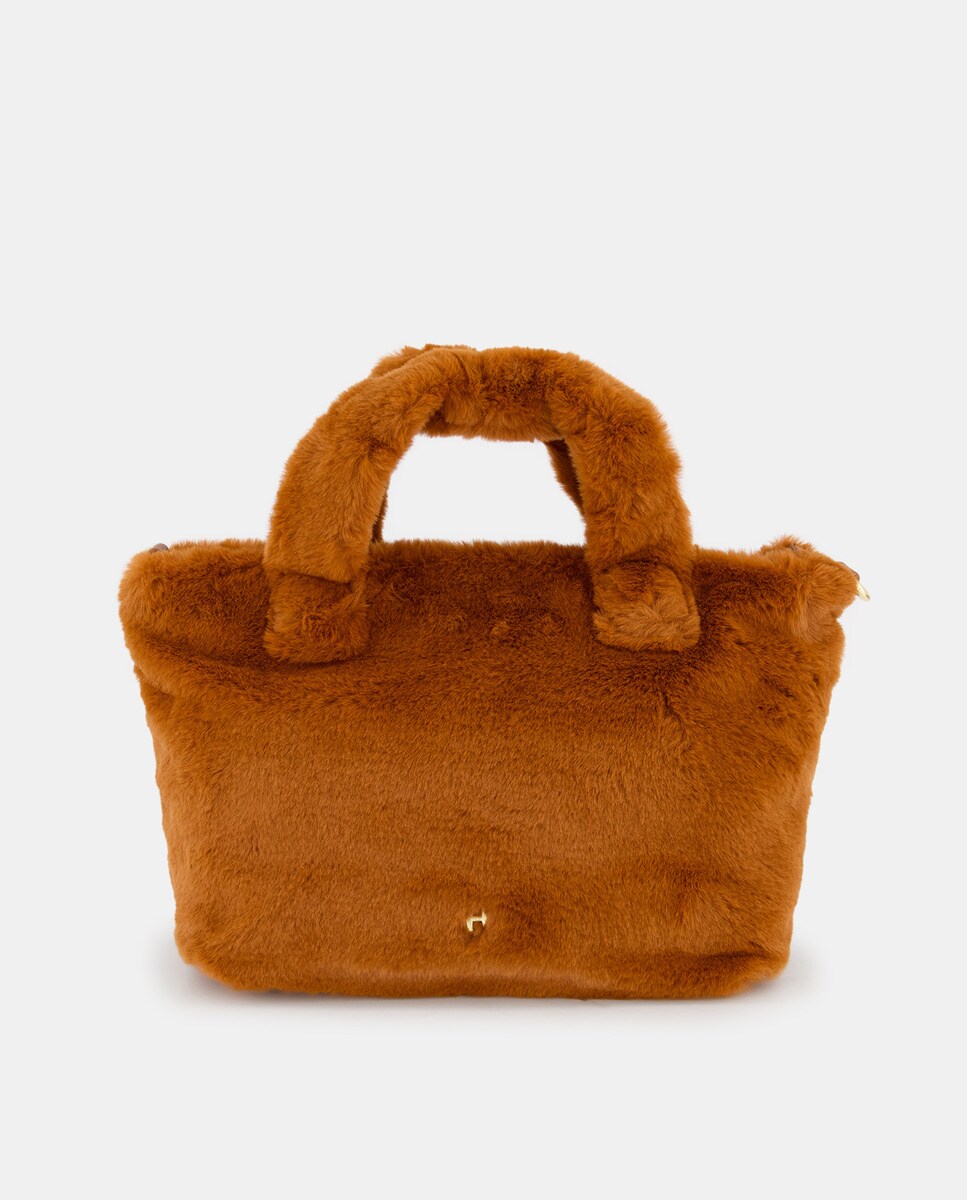 Sac cabas moyen effet peluche