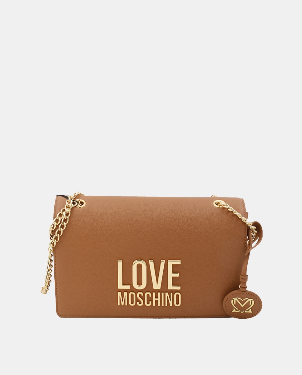 Sac à bandoulière moyen à rabat avec logo contrastant