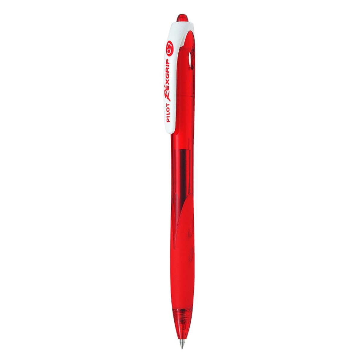 Caneta Esferográfica Retrátil REX GRIP - Vermelho Vermelho-1