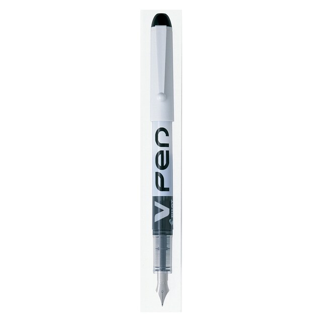 Imagen 0 de Pluma desechable de tinta líquida V-Pen White Pilot negro