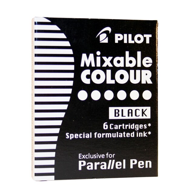 Imagen 0 de 6 Cartuchos en color negro para la Pluma Caligráfica Parallel Pen Pilot negro