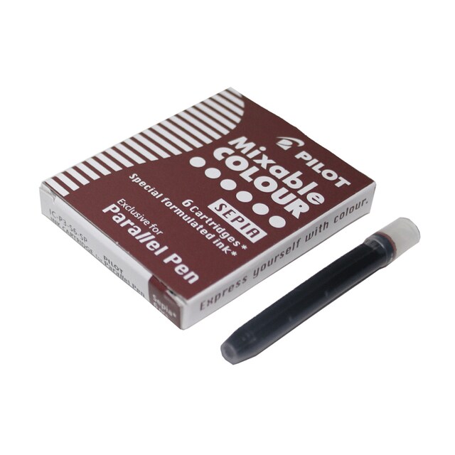 Imagen 0 de 6 Cartuchos en color negro para la Pluma Caligráfica Parallel Pen Pilot sepia