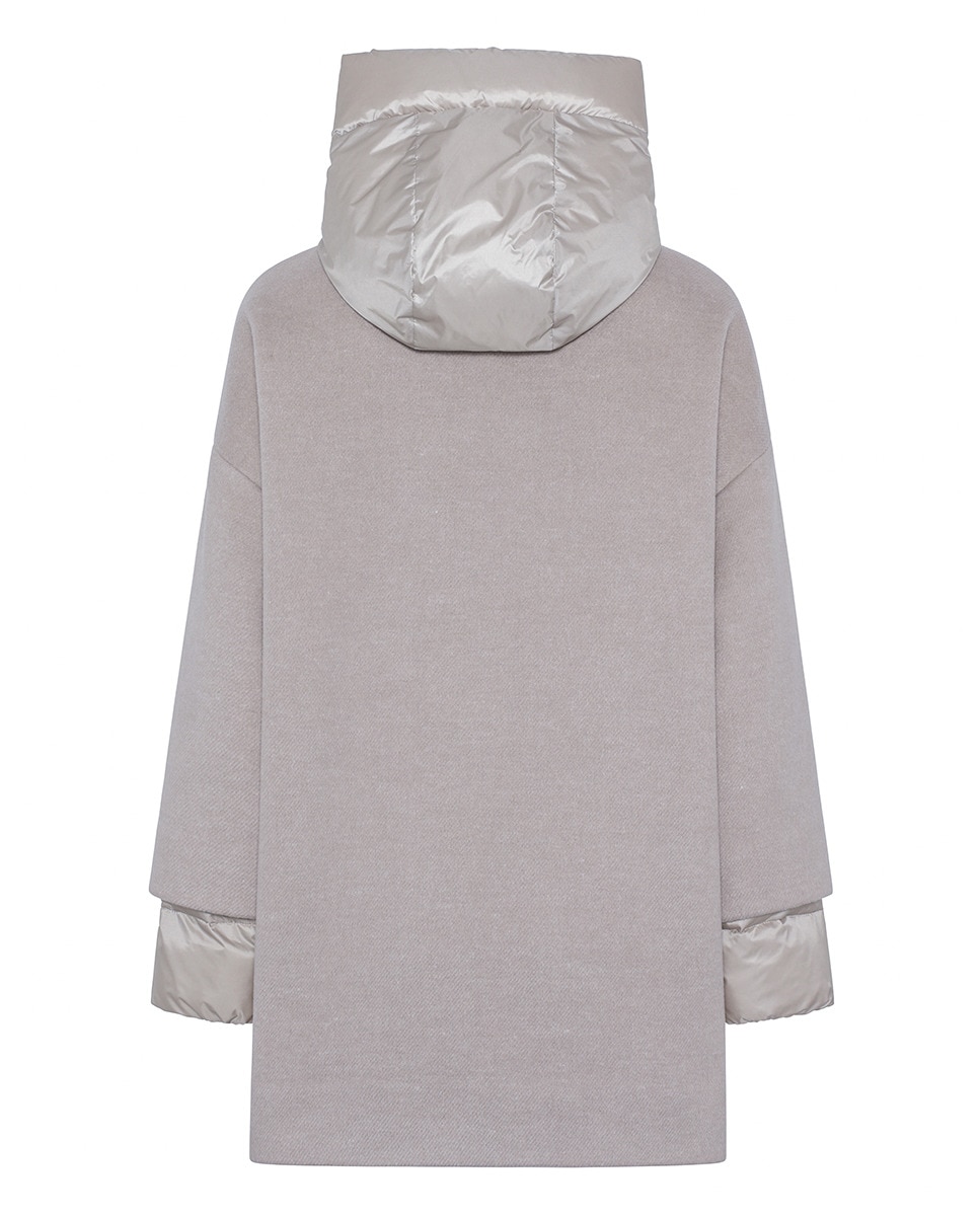 Sobretudo com Interior Acolchoado Bege-7