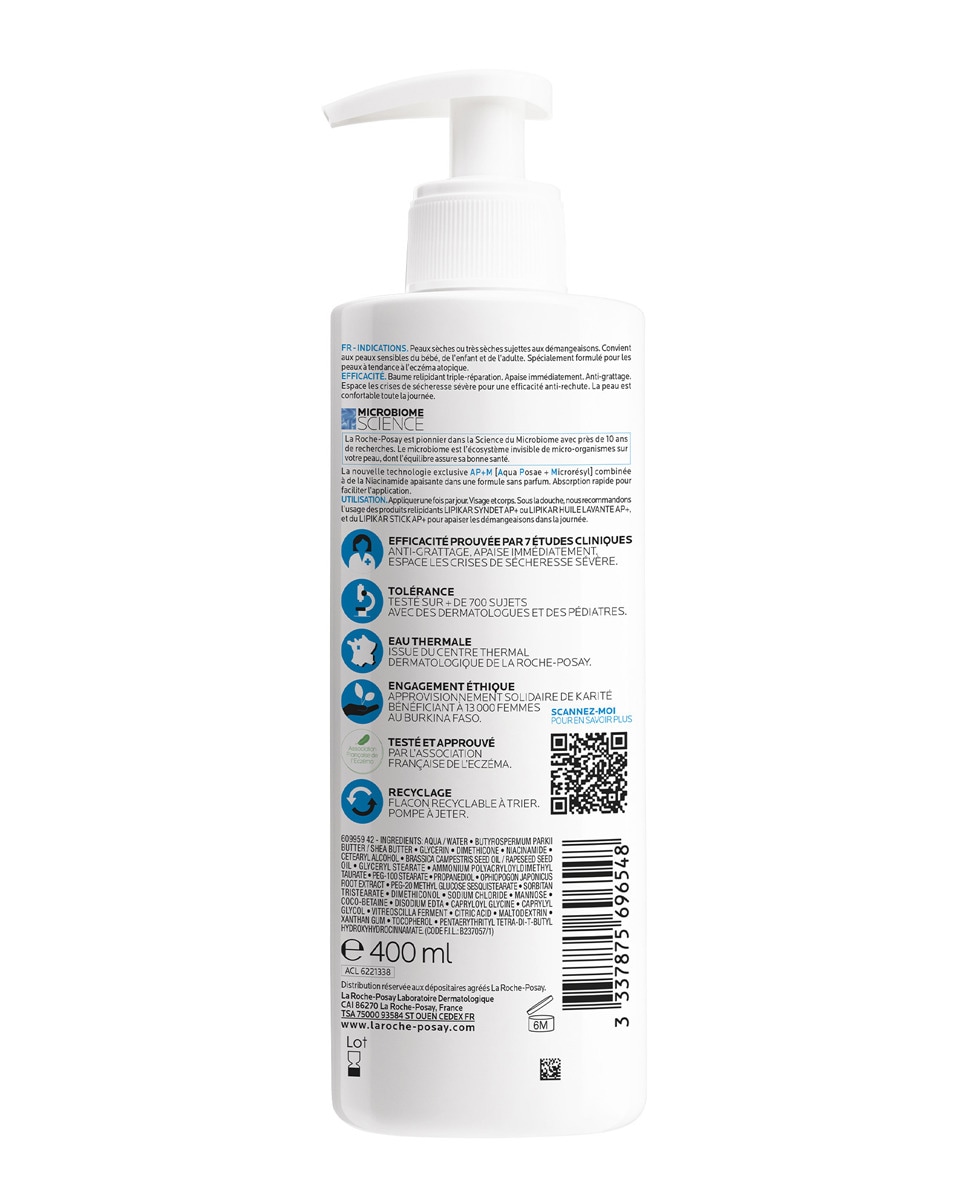 Bálsamo Emoliente Lipikar Baume AP+ M 400 ml La Roche Posay 12