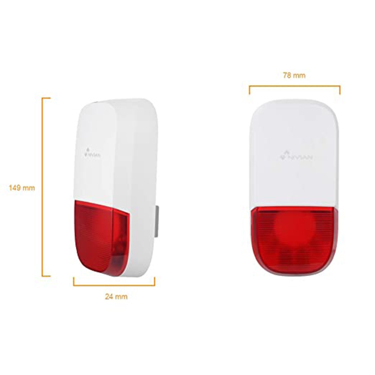 Sirena de exterior con alerta lumínica Nivian NVS-S7B Blanco / Rojo-3