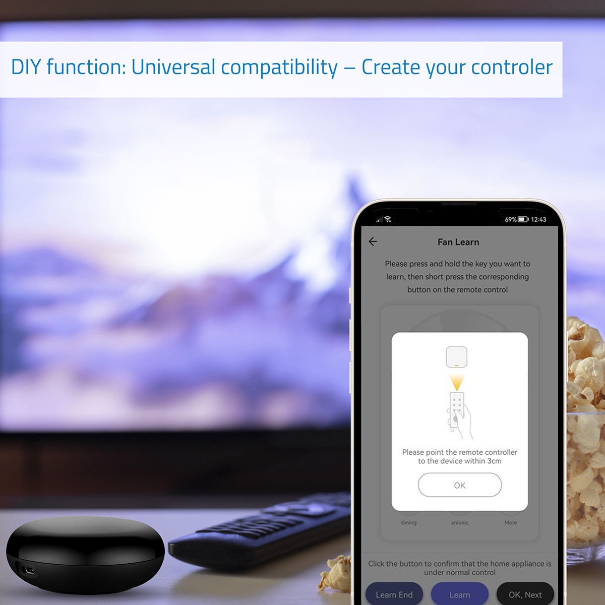 Mando a distancia universal Wi-Fi Nivian NVS-SMARTIR-W2 Negro-7