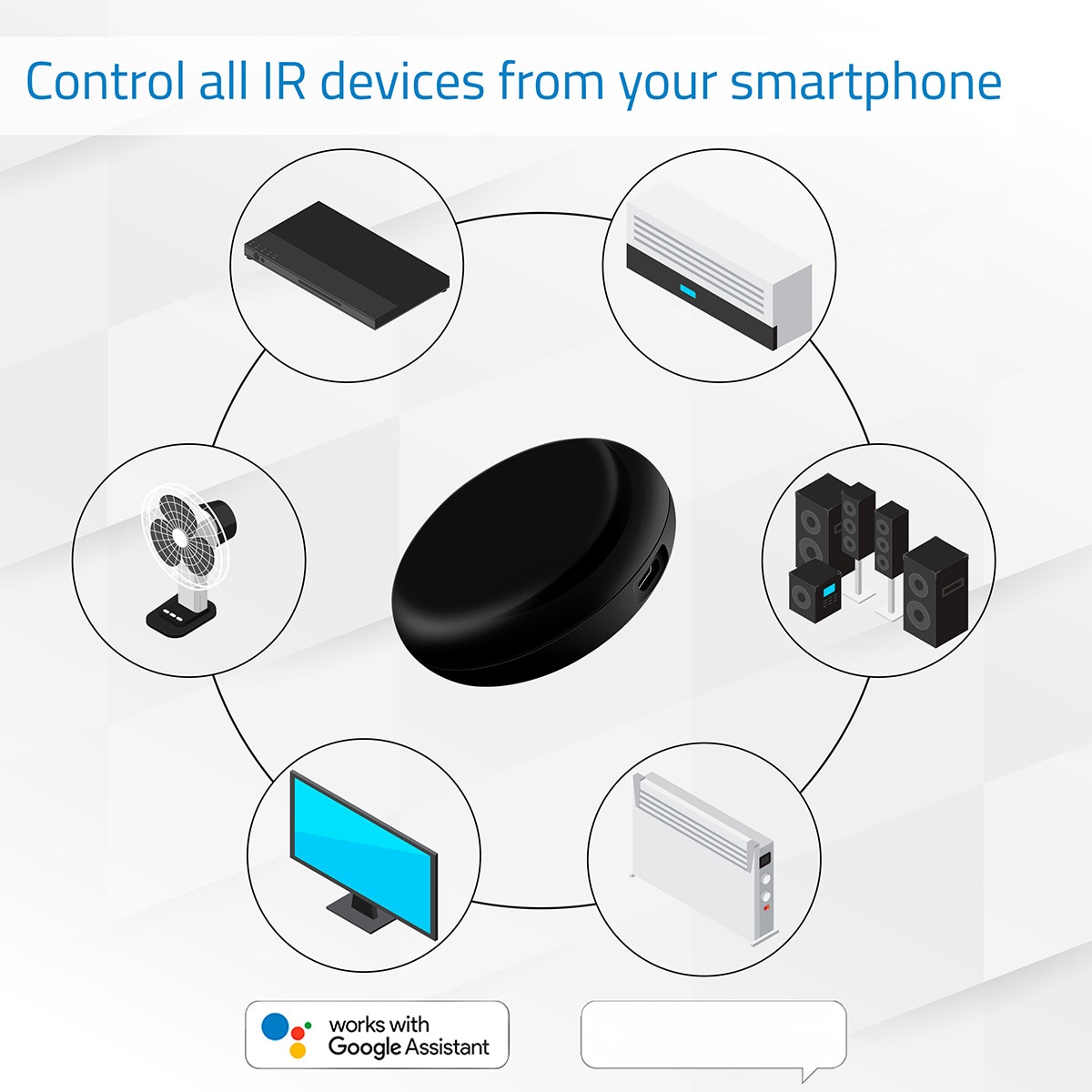 Mando a distancia universal Wi-Fi Nivian NVS-SMARTIR-W2 Negro-5