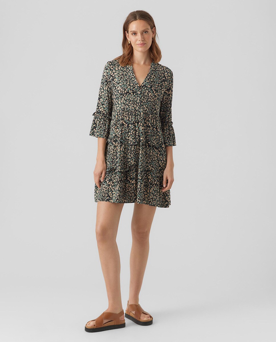 Robe courte avec plis