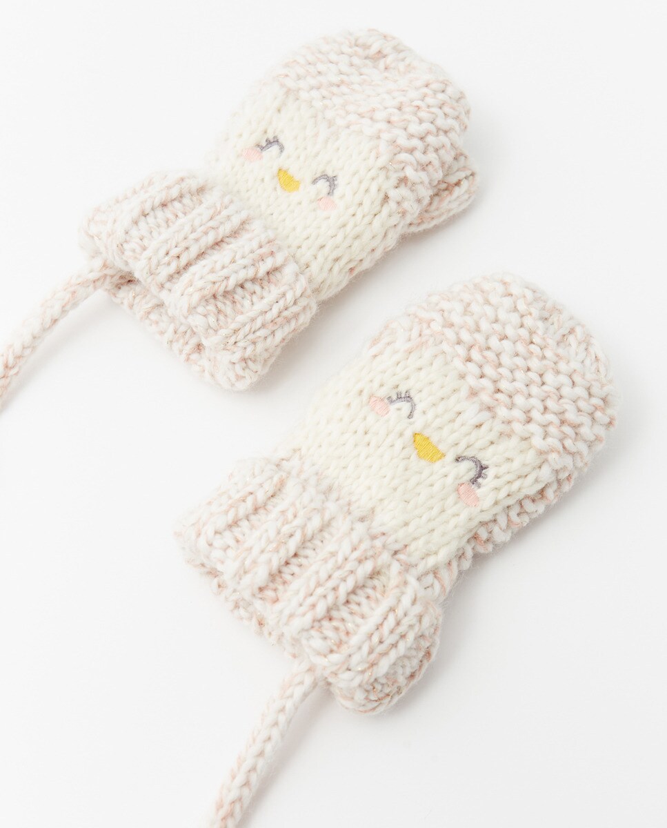 Moufles tête pingouin