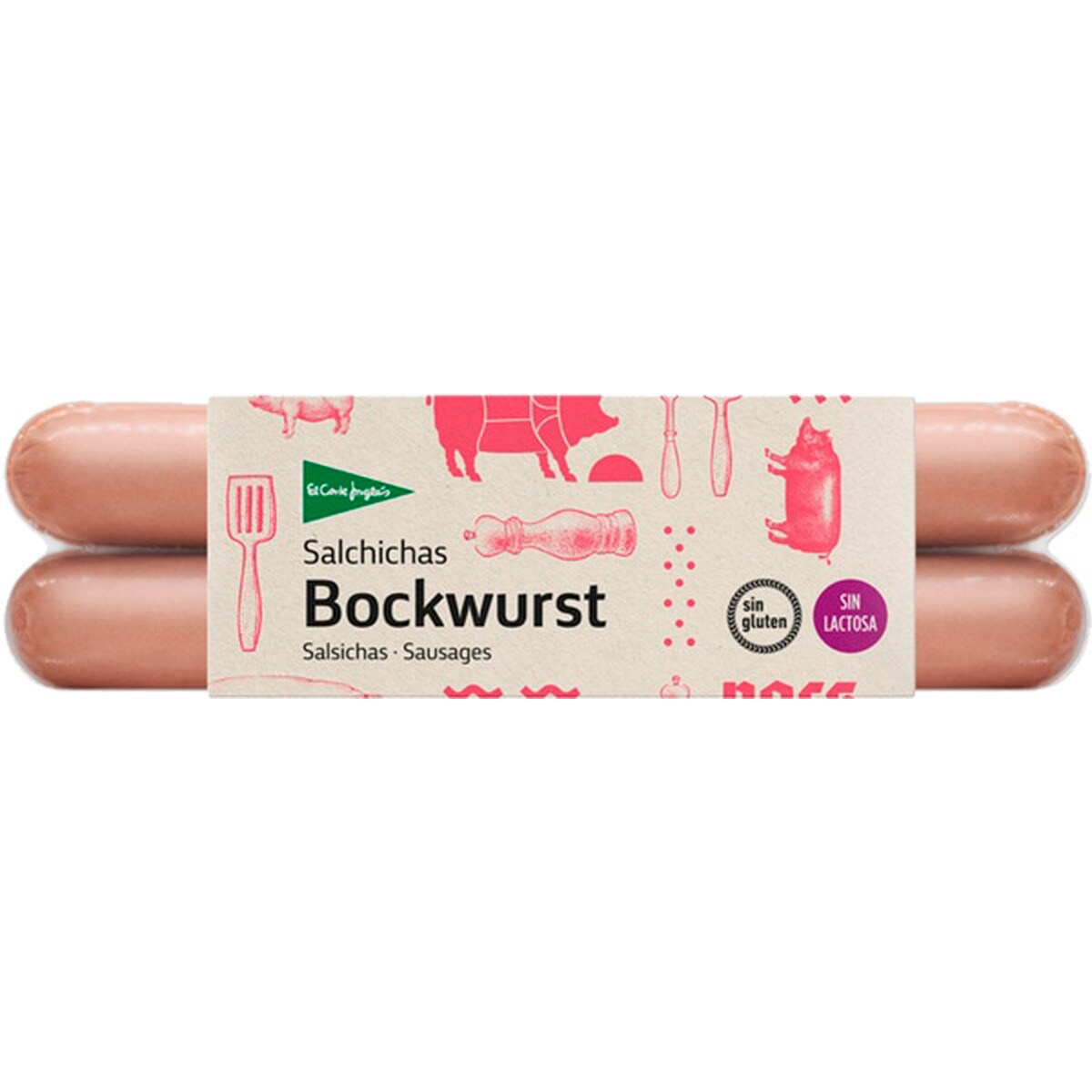 Salsichas Bockwurst Sem Glutén e Sem Lactose embalagem 300 g