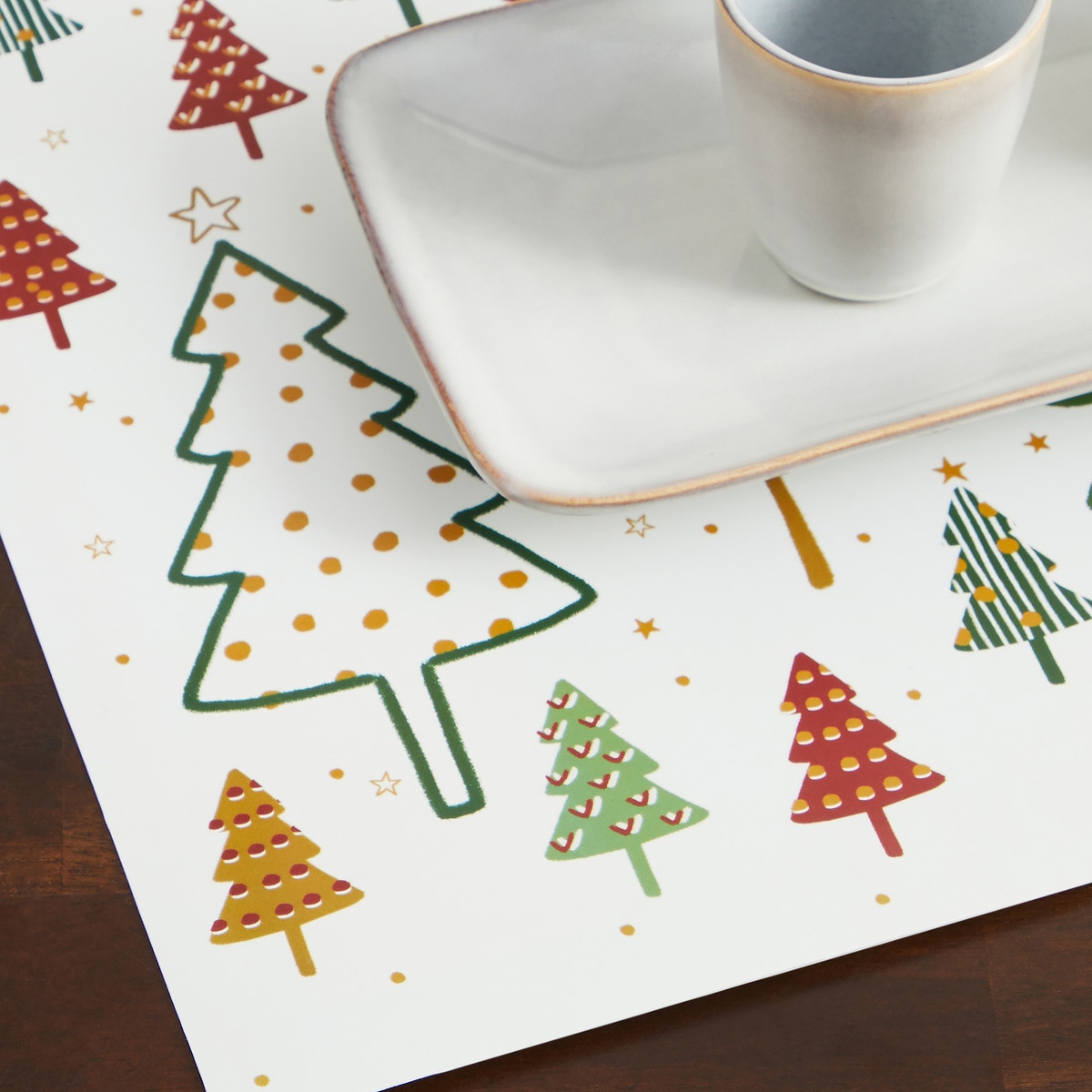 Mantel individual PVC Pinos Navidad Basics El Corte Inglés Multicolor-2