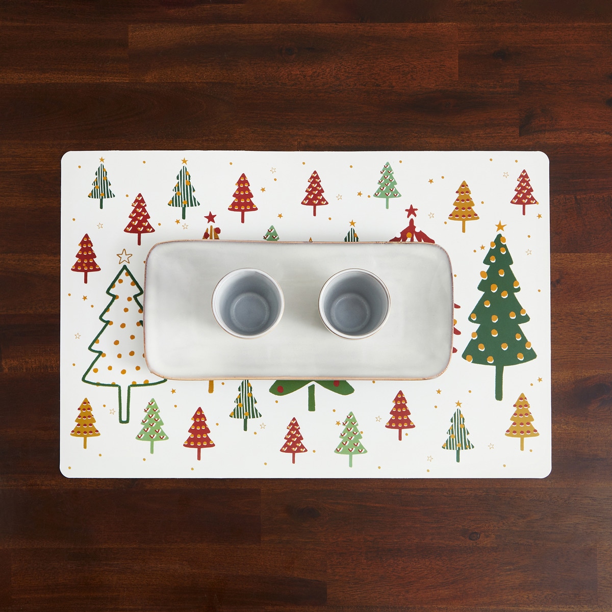 Mantel individual PVC Pinos Navidad Basics El Corte Inglés Multicolor-1