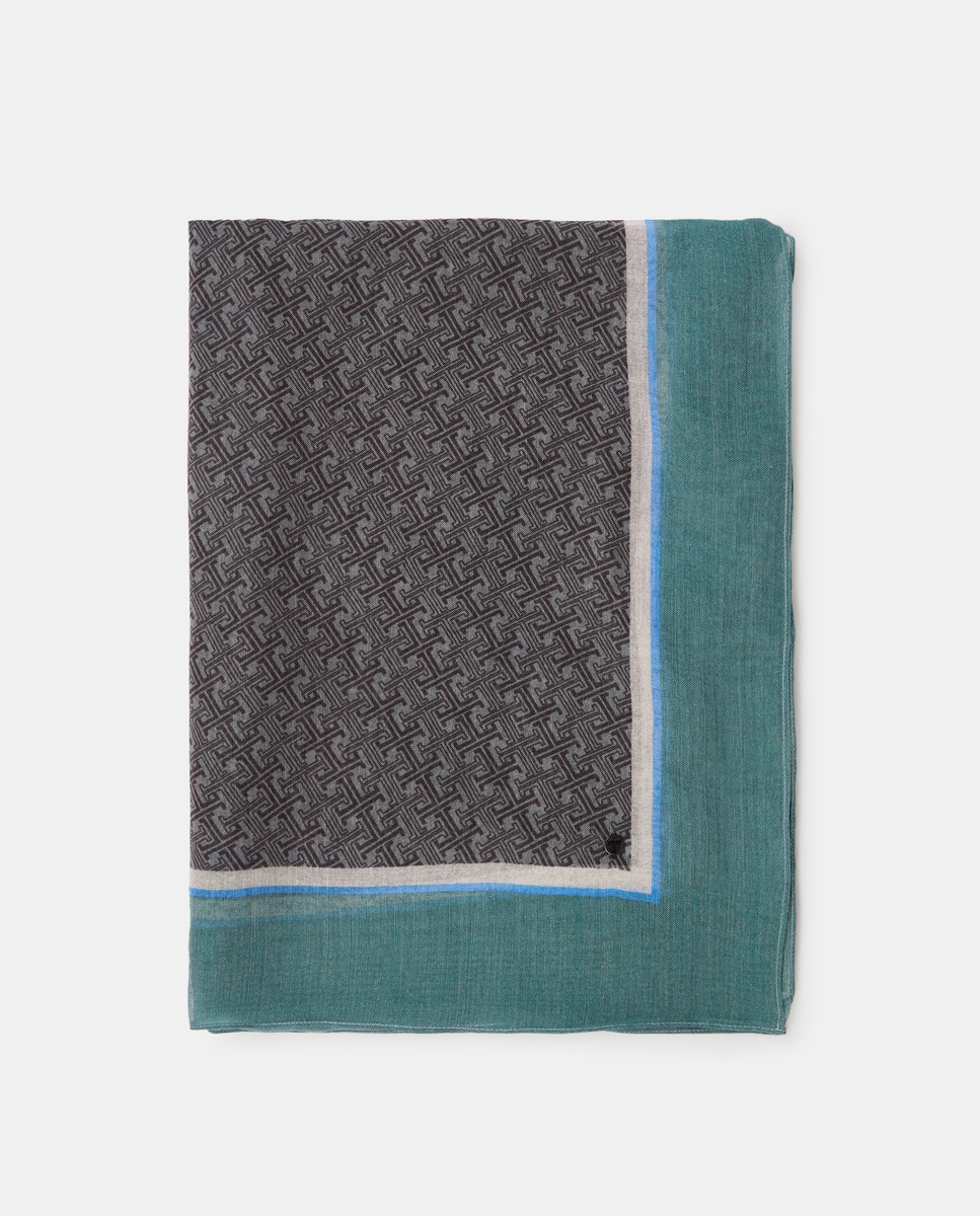 Foulard en laine avec logo