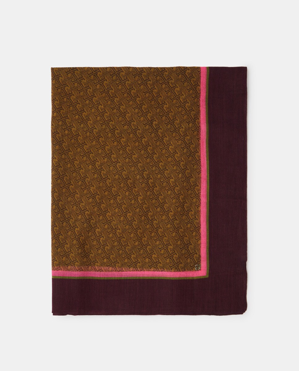 Foulard en laine avec logo