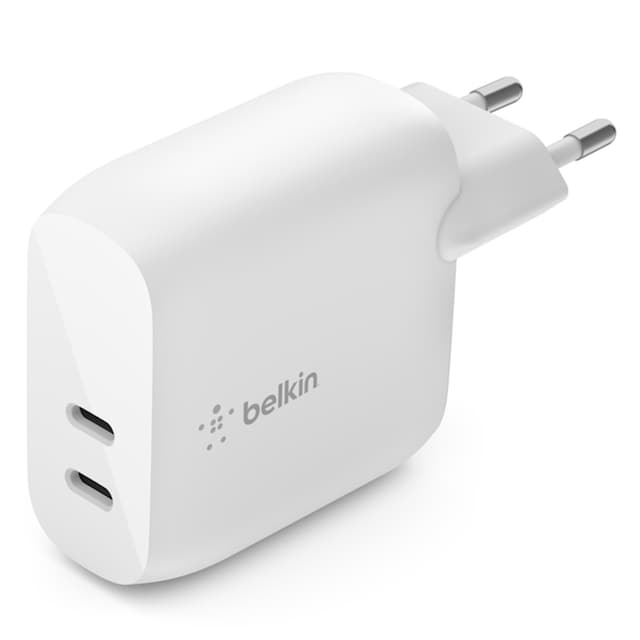 Imagen 0 de Cargador de pared Belkin doble USB-C PD de 40 W
