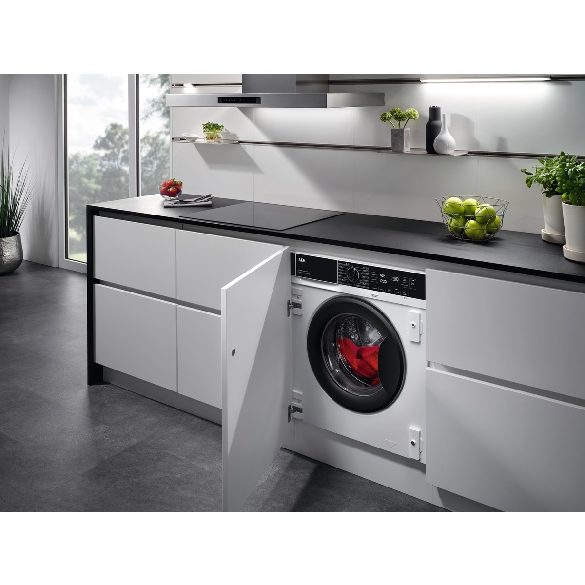 Máquina de Lavar e Secar Roupa Encastrável AEG Série 7000 LWN7E8636F  ProSteam®, DualSense e ProSense de 8/4 kg e de 1600 rpm - Branco Branco-8