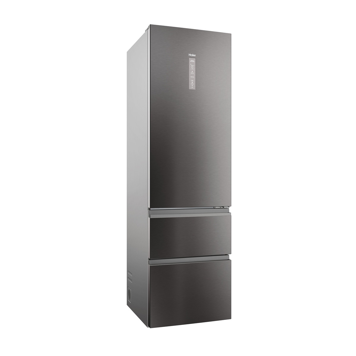 Frigorífico Combinado Haier 3D 60 Series 5 HTW5620CNMP de 3 Portas, No Frost, com Wifi e de 205 cm - Inox Escuro Dark Inox-1