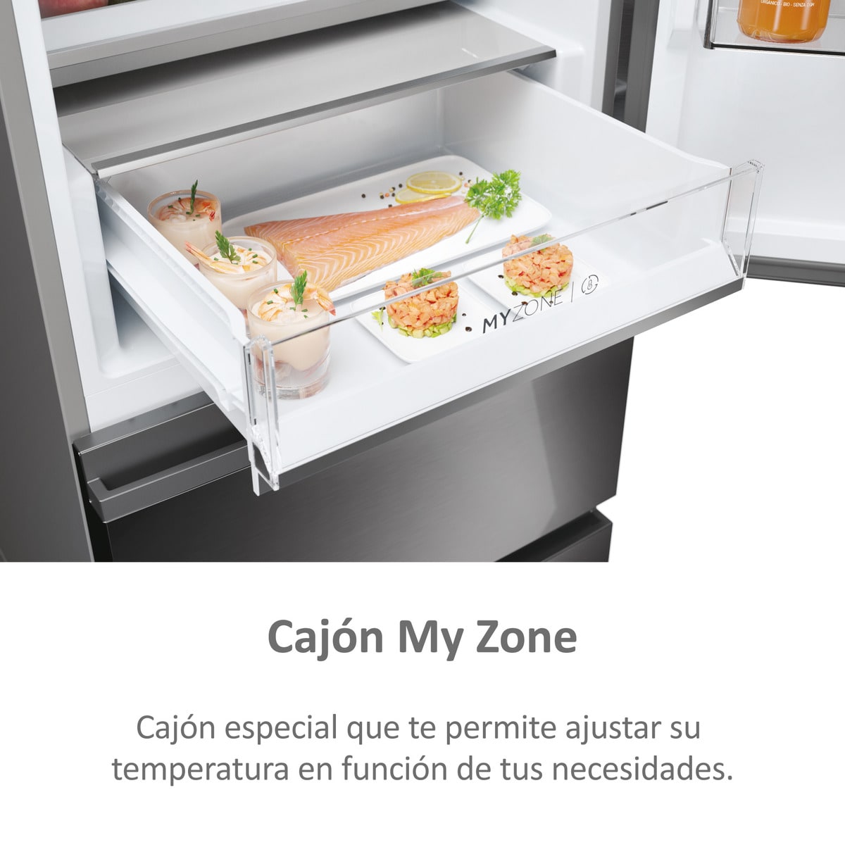 Frigorífico Combinado Haier 3D 60 Series 5 HTW5620CNMP de 3 Portas, No Frost, com Wifi e de 205 cm - Inox Escuro Dark Inox-10