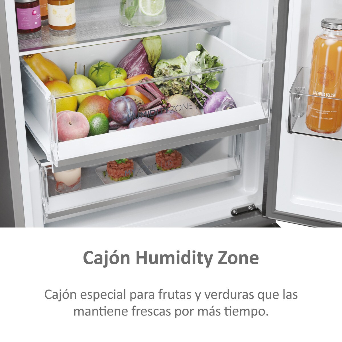 Frigorífico Combinado Haier 3D 60 Series 5 HTW5620CNMP de 3 Portas, No Frost, com Wifi e de 205 cm - Inox Escuro Dark Inox-9