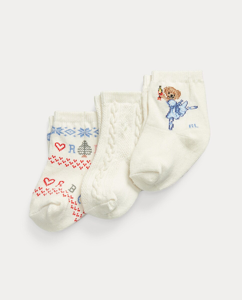 Lot de 3 paires de chaussettes avec Polo Bear
