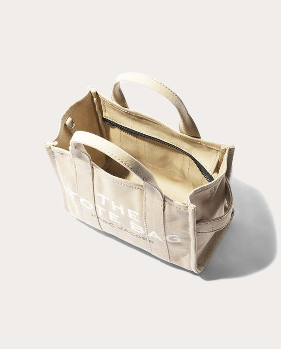 Mala de Mão Small Tote de Tecido Bege-6