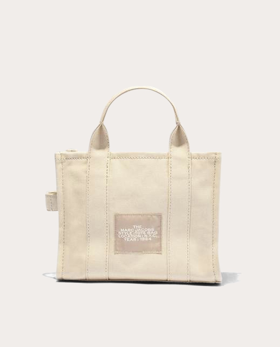 Mala de Mão Small Tote de Tecido Bege-5