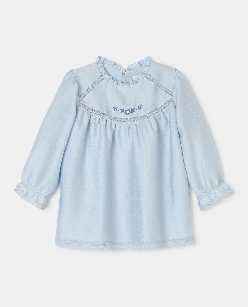 Robe unie à manches longues