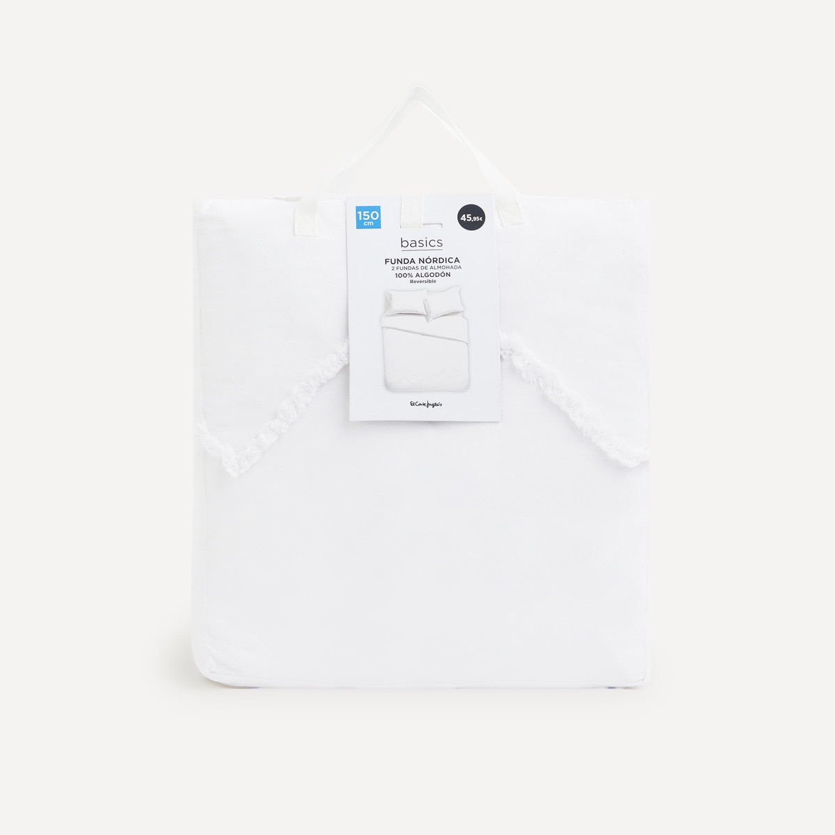 Juego de funda nórdica algodón Spike Basics El Corte Inglés Blanco-5