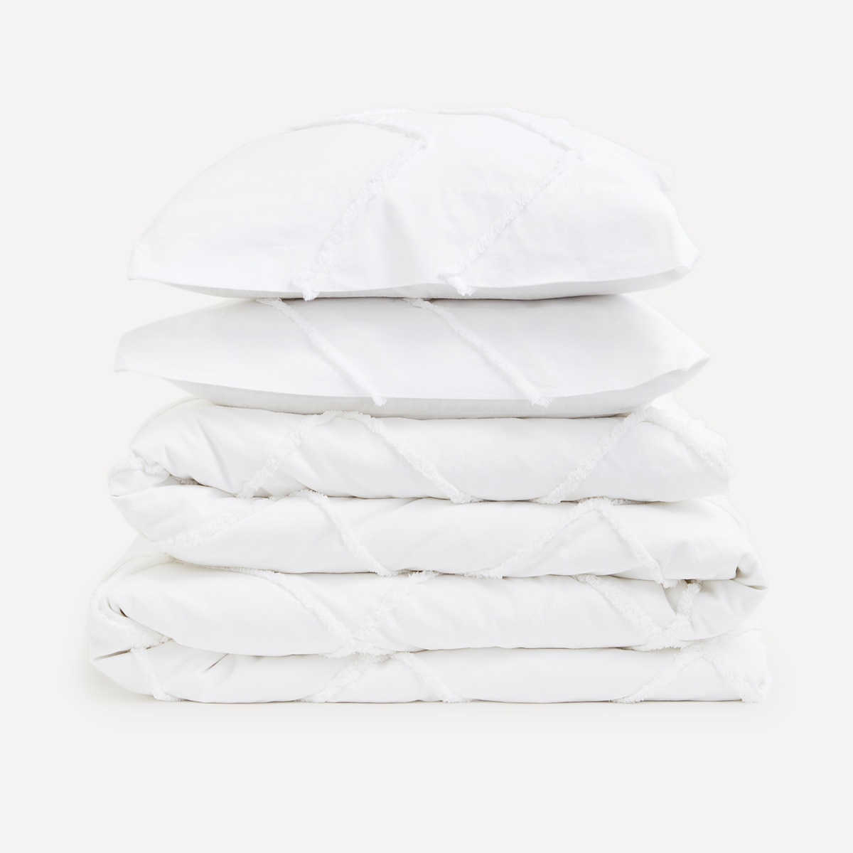 Juego de funda nórdica algodón Spike Basics El Corte Inglés Blanco-4