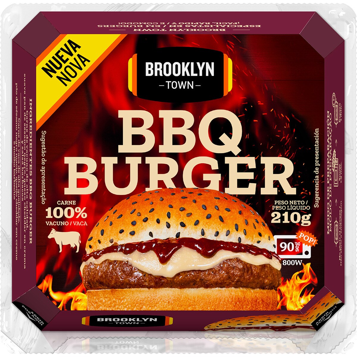 hamburguesa BBQ envase 210 g