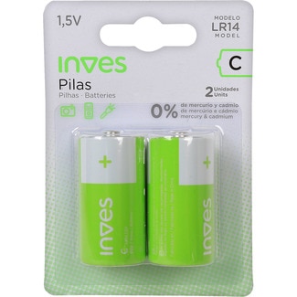 pila C modelo LR14 1,5 V blister 2 unidades - Inves